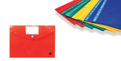 pochette couleur avec bouton 